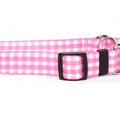 Gingham Pink Martingale Collar