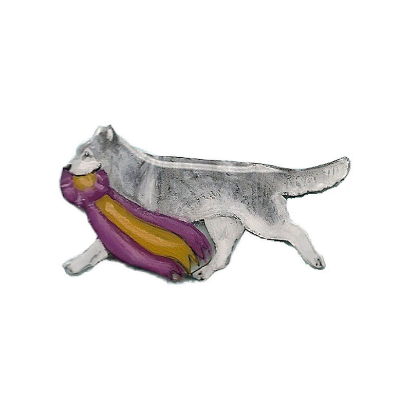 Hand-Painted Siberian Husky Pin