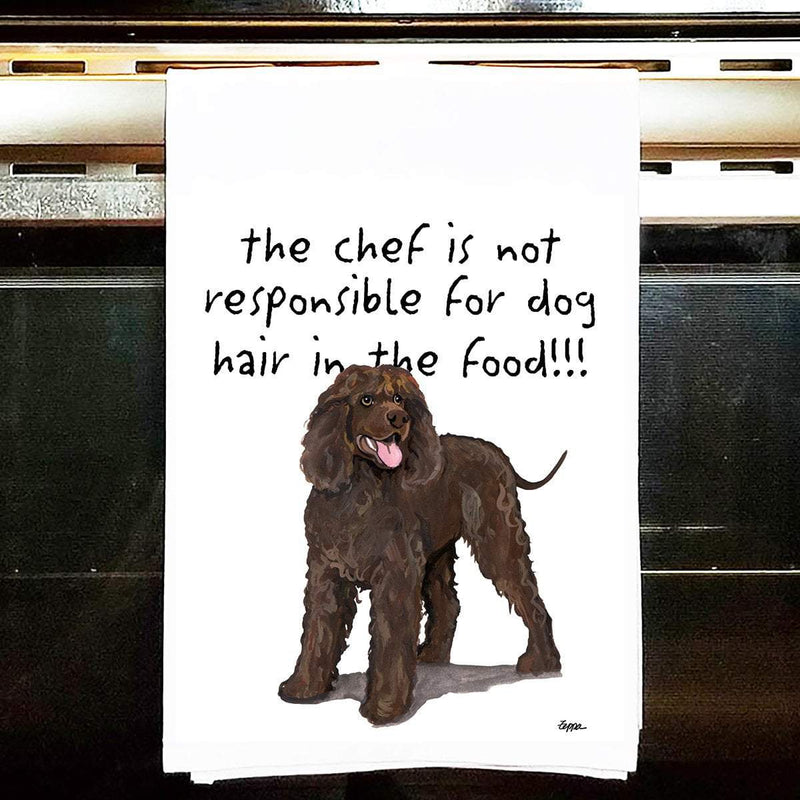 Irish Water Spaniel Tea Towel