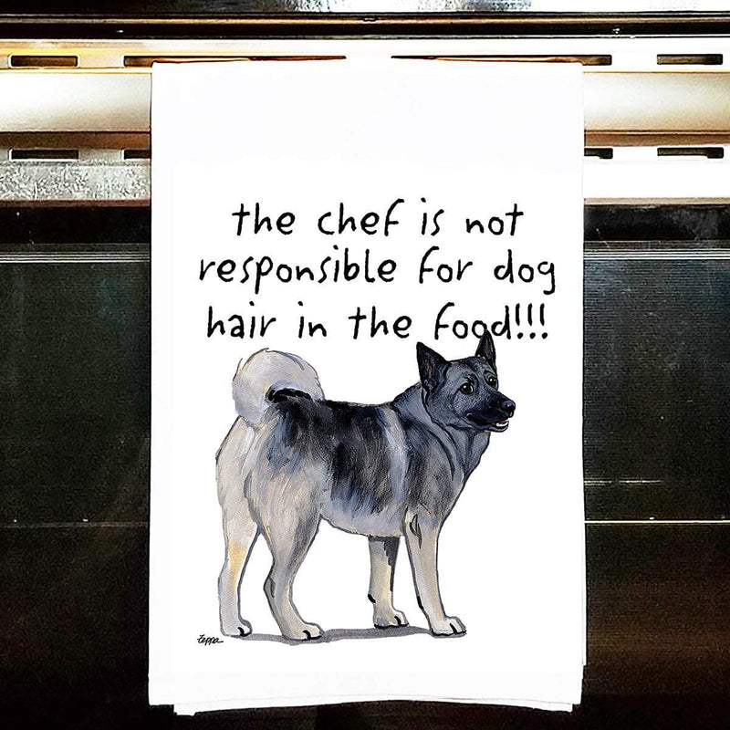 Norwegian Elkhound Tea Towel