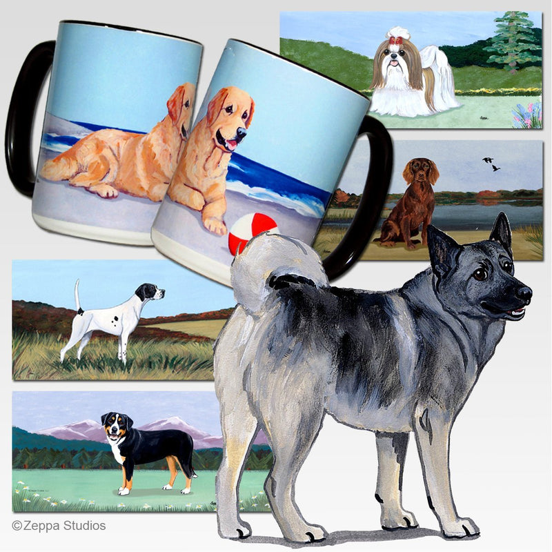 Norwegian Elkhound Scenic Mug