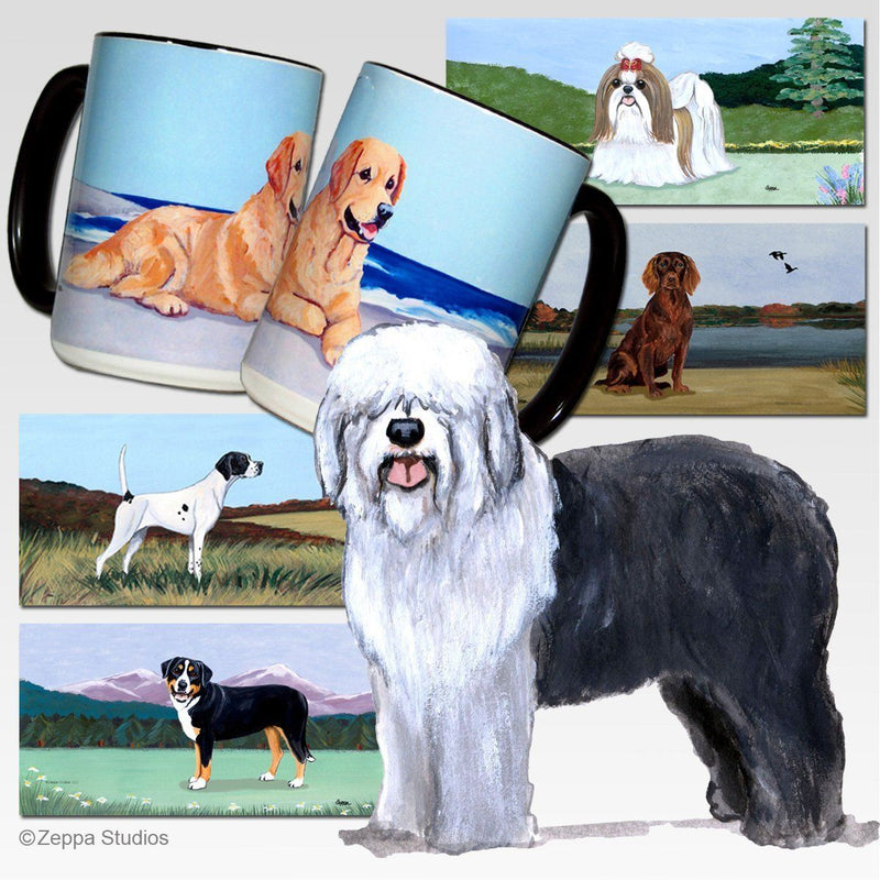 Old English Sheepdog Scenic Mug