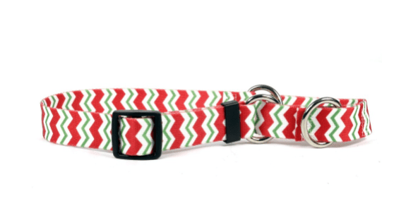 Peppermint Chevron Martingale Collar