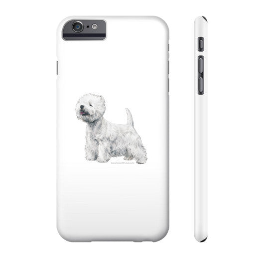 West Highland White Terrier Illustration Phone Case