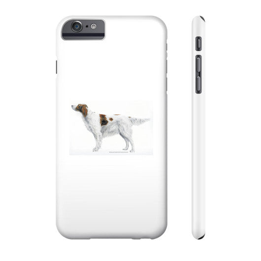 Irish Red & White Setter Illustration Phone Case