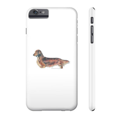 Longhaired Dachshund Illustration Phone Case
