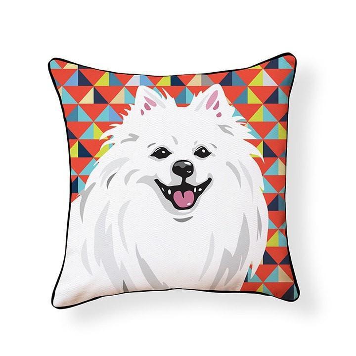 American Eskimo Dog Pooch Decor Decorative Pillow