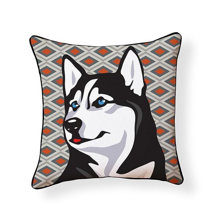 Siberian Husky Pooch Decor Decorative Pillow