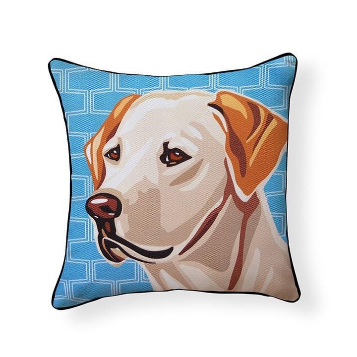 Yellow Labrador Pooch Decor Decorative Pillow