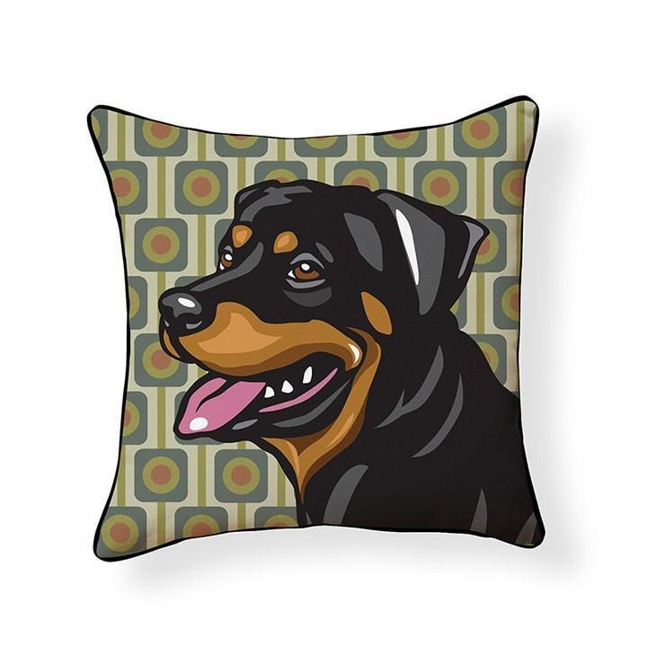 Rottweiler Pooch Decor Decorative Pillow