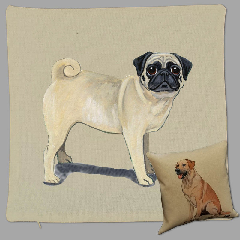 Pug Pillow Cover