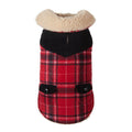 Wool & Shearling Plaid Dog Jacket