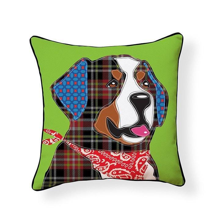 Bernese Mountain Dog Patchwork-Style Decorative Dog Pillows
