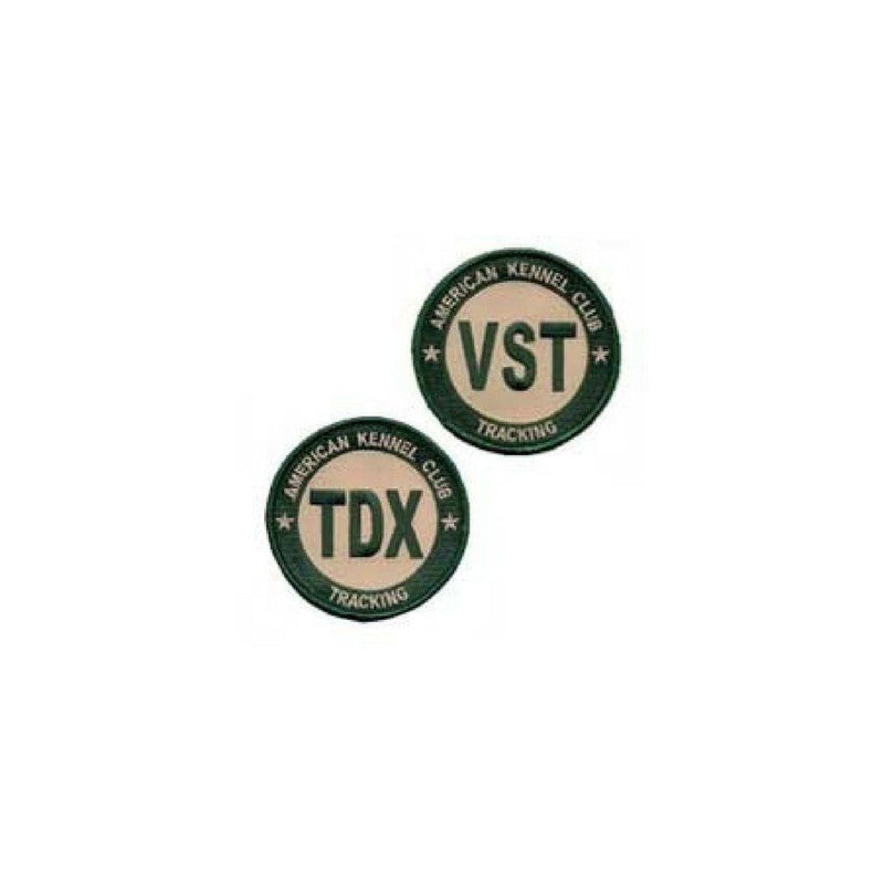 ^ Embroidered Patch: AKC Tracking Title, VST  Variable Surface Tracking