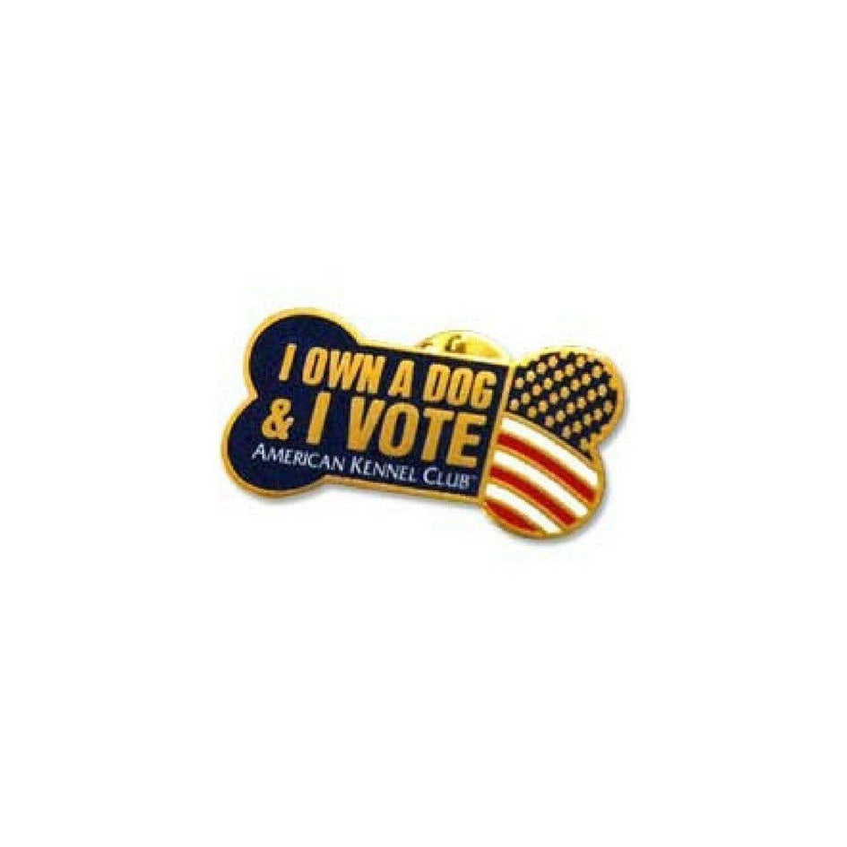 ^ I Own a Dog & I Vote Pin