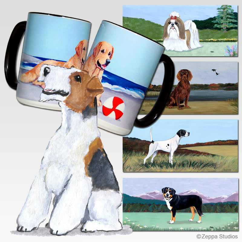 Wire Hair Fox Terrier Scenic Mug